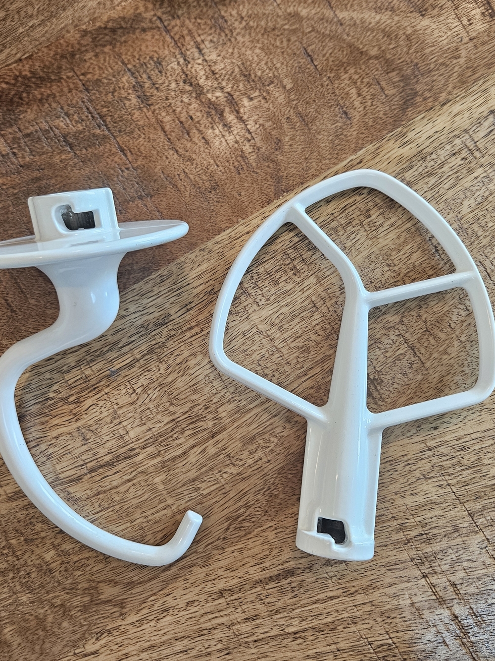 KitchenAid White Flat Beater and Dough Hook Mixer Attachments
